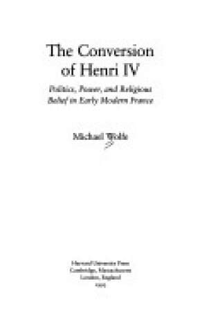 Cover of The Conversion of Henri IV