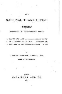 Book cover for The National Thanksgiving, Sermons Preached in Westminster Abbey