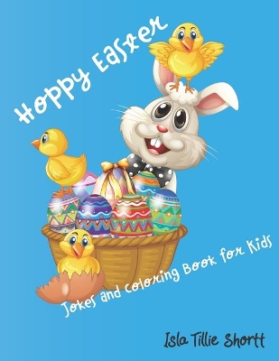 Book cover for Hoppy Easter Jokes and Coloring Book for Kids