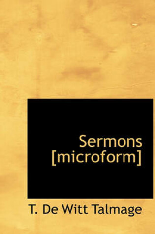 Cover of Sermons [Microform]