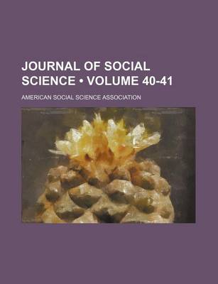 Book cover for Journal of Social Science (Volume 40-41)