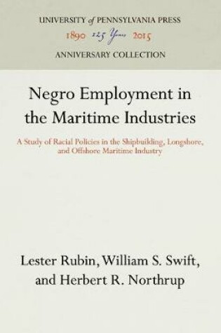 Cover of Negro Employment in the Maritime Industries