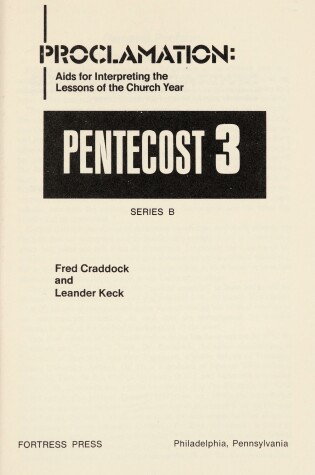 Cover of Pentecost 3