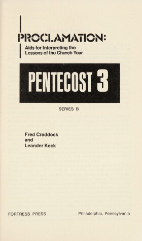 Book cover for Pentecost 3