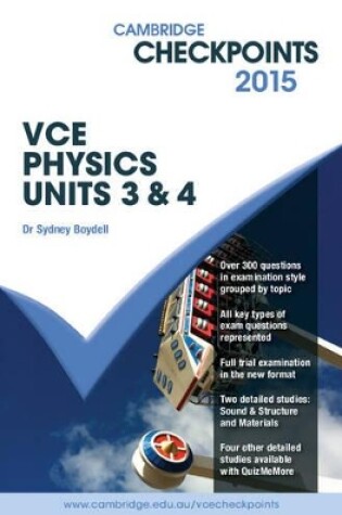 Cover of Cambridge Checkpoints VCE Physics Units 3 and 4 2015