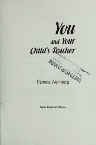 Cover of You and Your Child's Teacher