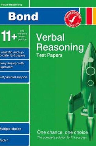 Cover of Bond 11+ Test Papers Verbal Reasoning Multiple Choice Pack 1