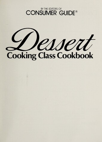 Book cover for Dessert Cooking