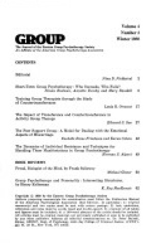 Cover of Group Psychotherapy