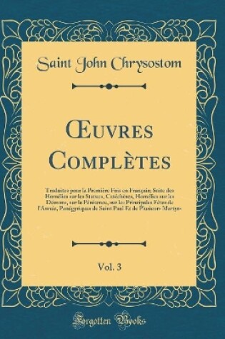 Cover of Oeuvres Completes, Vol. 3