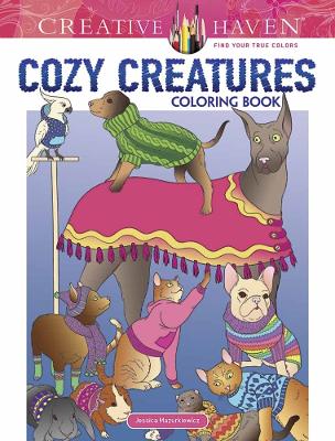 Book cover for Creative Haven Cozy Creatures Coloring Book