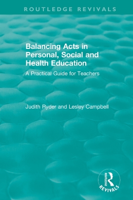 Book cover for Balancing Acts in Personal, Social and Health Education