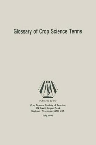 Cover of Glossary of Crop Science Terms