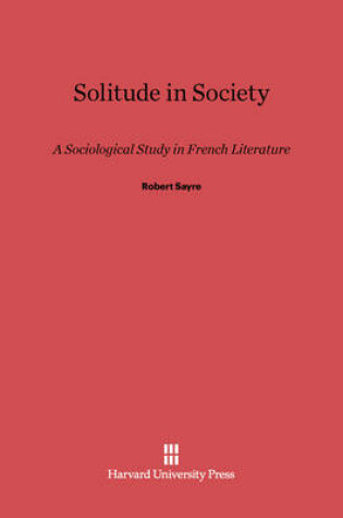 Cover of Solitude in Society