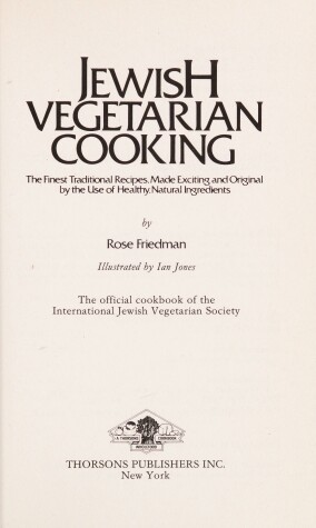 Cover of Jewish Vegetarian Cooking