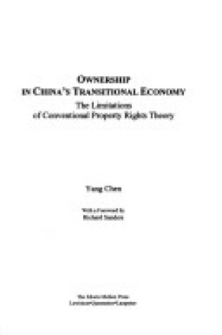 Cover of Ownership in China's Transitional Economy