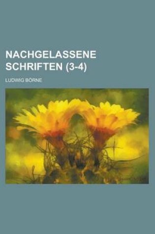 Cover of Nachgelassene Schriften (3-4)