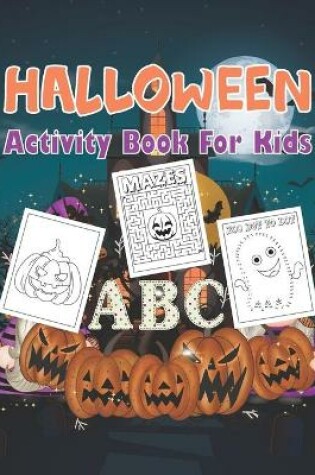 Cover of Halloween activity book for kids