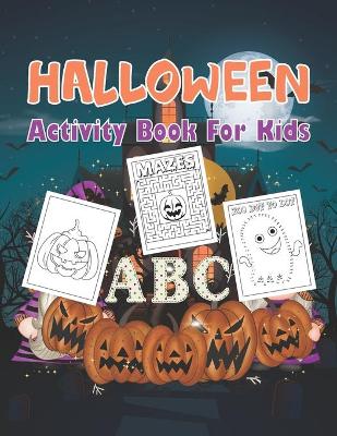 Book cover for Halloween activity book for kids