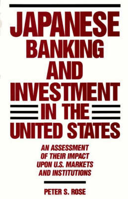 Book cover for Japanese Banking and Investment in the United States