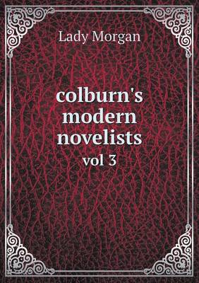 Book cover for colburn's modern novelists vol 3