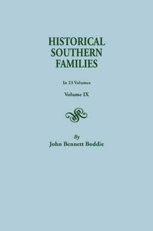 Cover of Historical Southern Families