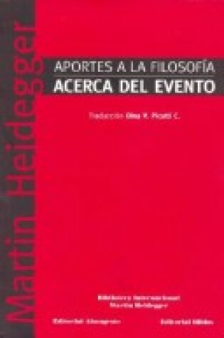 Cover of Aportes a la Filosofia Acerca del Evento