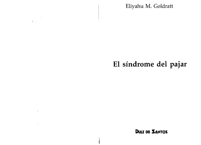 Book cover for El Sindrome del Pajar