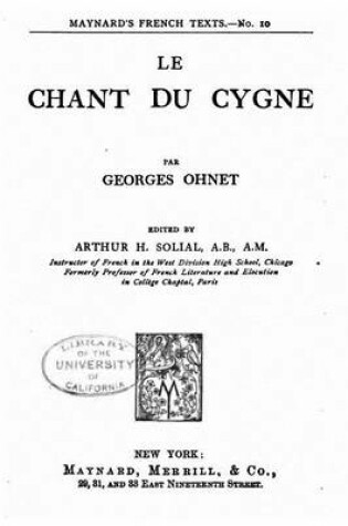 Cover of Le chant du cygne