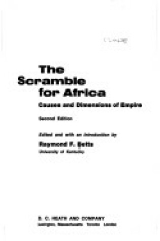 Cover of Scramble for Africa