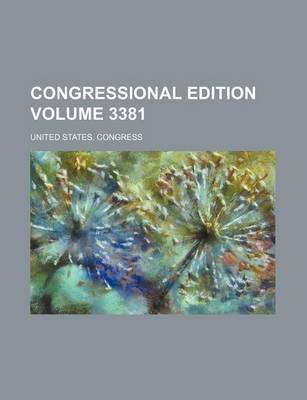 Book cover for Congressional Edition Volume 3381