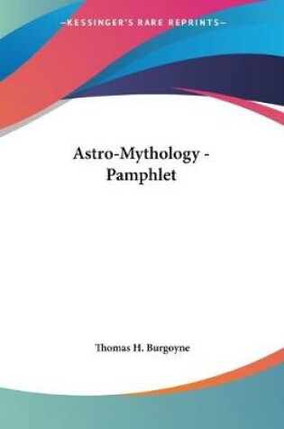 Cover of Astro-Mythology - Pamphlet