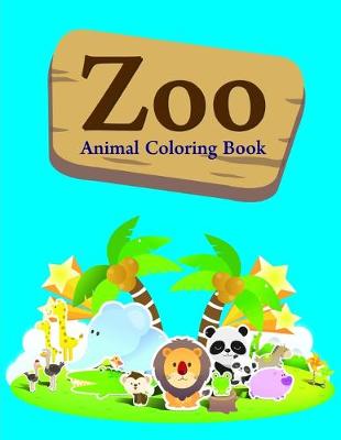 Book cover for Zoo Animal Coloring Book