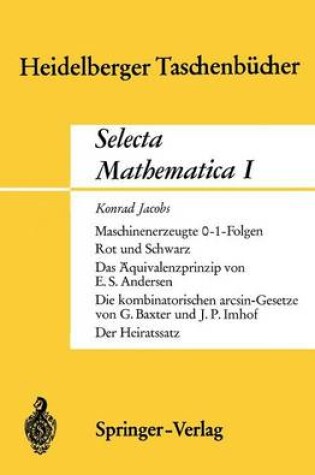 Cover of Selecta Mathematica I