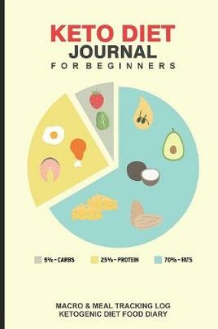 Cover of Keto Diet Journal For Beginners Macro & Meal Tracking Log Ketogenic Diet Food Diary