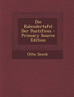 Book cover for Die Kalendertafel Der Pontifices