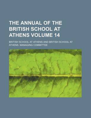 Book cover for The Annual of the British School at Athens Volume 14