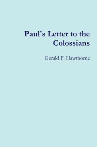 Cover of Paul's Letter to the Colossians