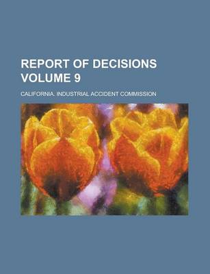 Book cover for Report of Decisions Volume 9