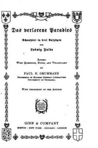 Cover of Das verlorene Paradies, Schauspiel in drei Aufzugen