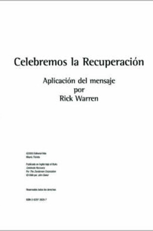 Cover of Celebremos la Recuperacion