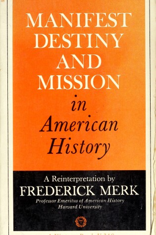 Cover of Manifest Destiny and Mission in American History