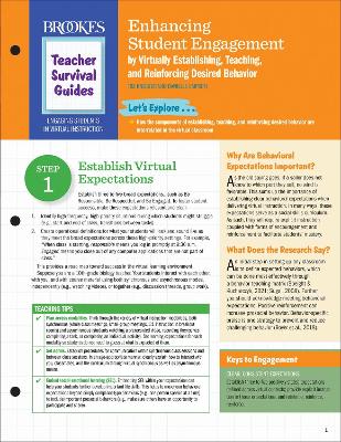 Cover of Enhancing Student Engagement by Virtually Establishing, Teaching, and Reinforcing Desired Behavior