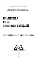 Cover of Philosophie de la Revolution Francaise