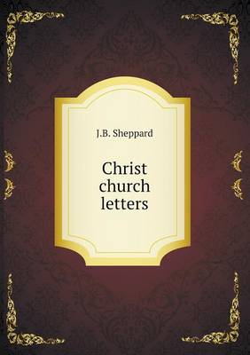 Book cover for Christ church letters