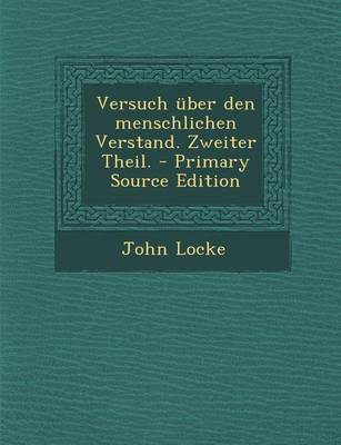 Book cover for Versuch Uber Den Menschlichen Verstand. Zweiter Theil.