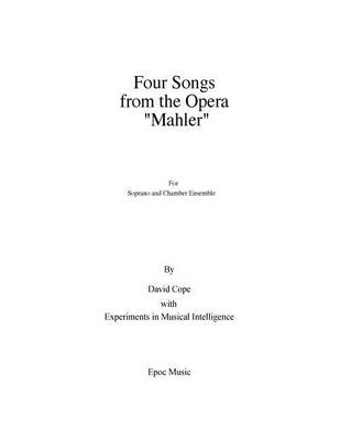 Book cover for Four Songs from the Opera "Mahler"