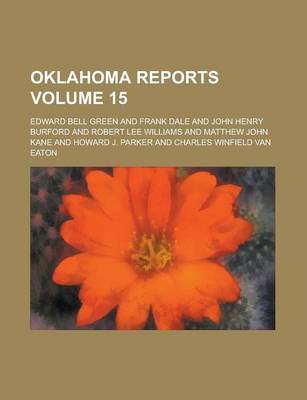 Book cover for Oklahoma Reports Volume 15