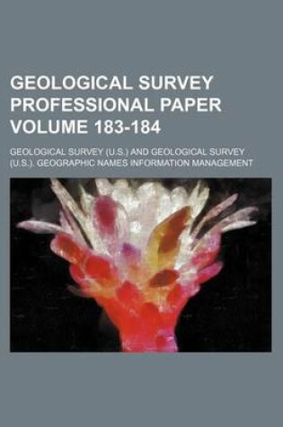 Cover of Geological Survey Professional Paper Volume 183-184