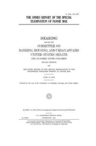 Cover of The OFHEO report of the special examination of Fannie Mae